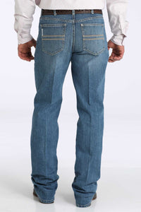 Cinch Men's White Label Relaxed Straight Jean in Medium Stonewash