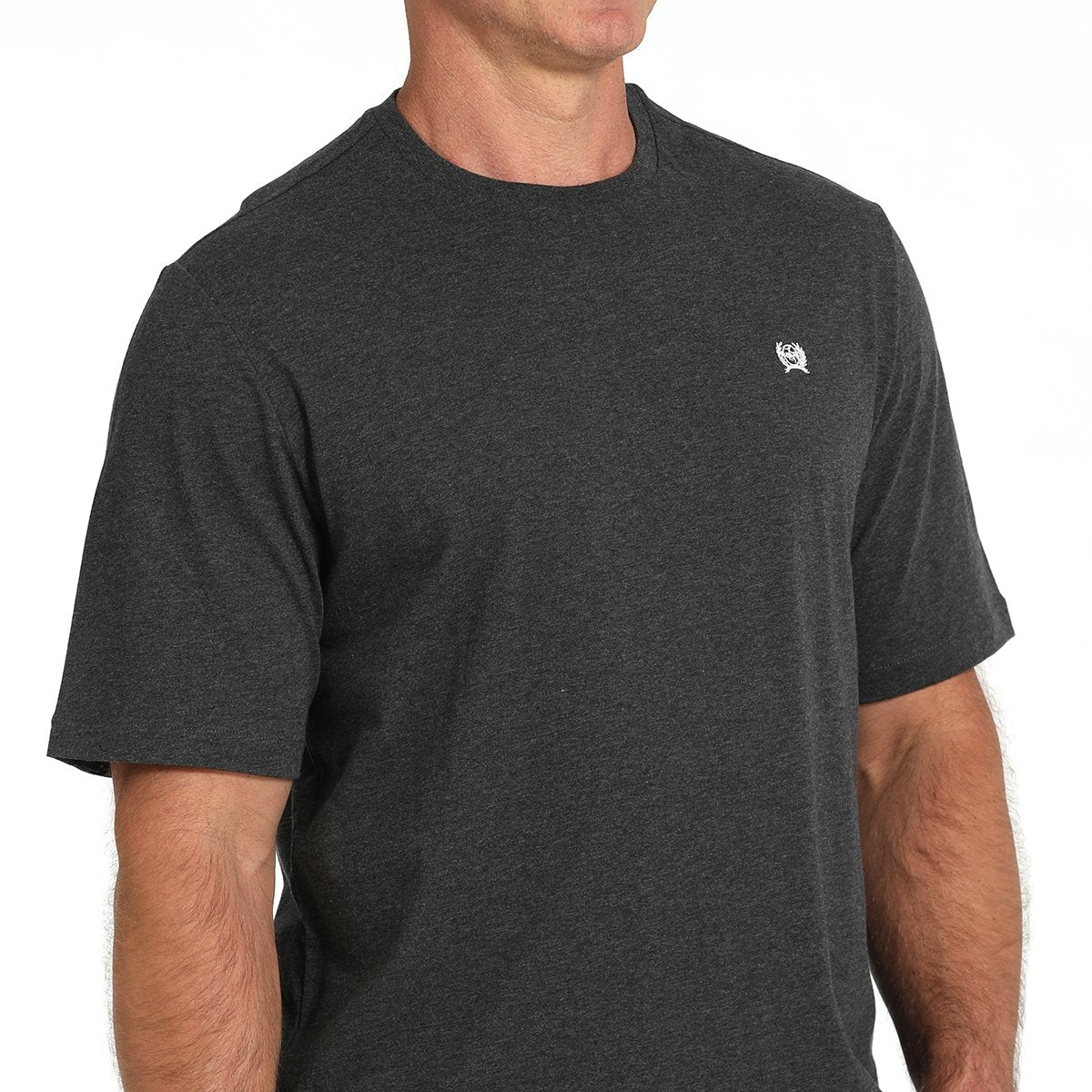 Cinch Men's Solid Logo Tee in Black