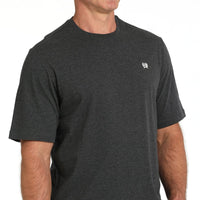 Cinch Men's Solid Logo Tee in Black