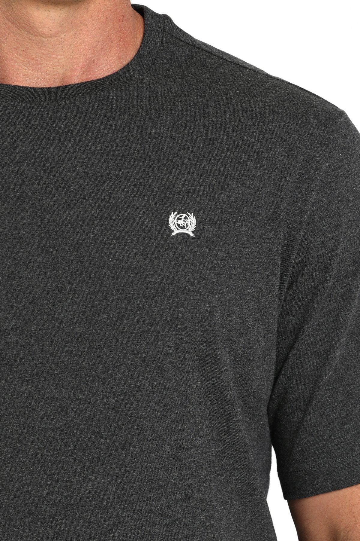 Cinch Men's Solid Logo Tee in Black