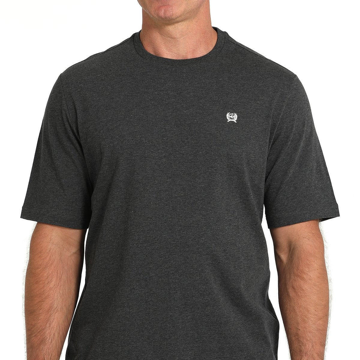 Cinch Men's Solid Logo Tee in Black