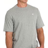 Cinch Men's Solid Logo Tee in Grey