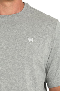 Cinch Men's Solid Logo Tee in Grey