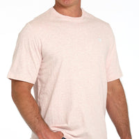 Cinch Men's Solid Logo Tee in Pink