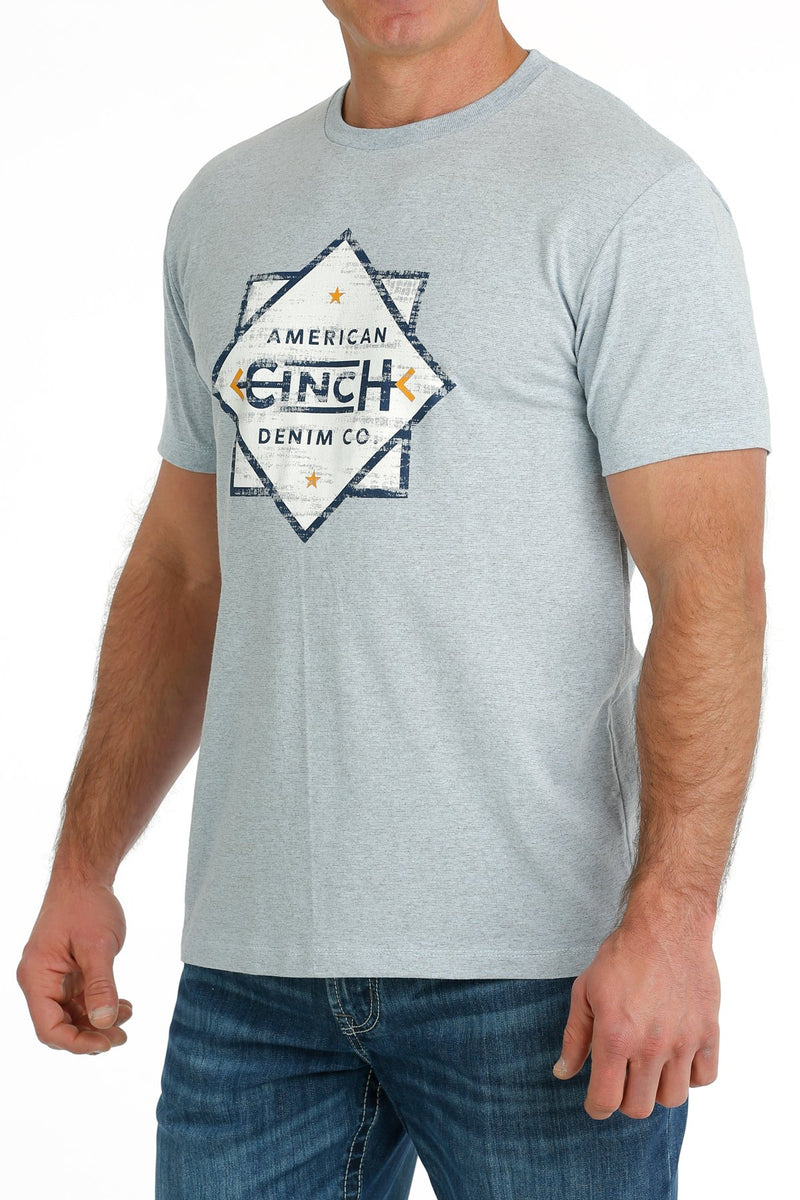 Cinch Men's American Cinch Denim Co. T-Shirt in Light Blue