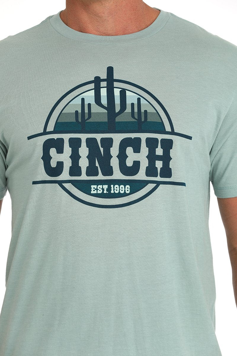 Cinch Men's Cacti Graphic Logo T-Shirt in Green