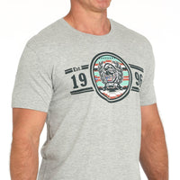 Cinch Men's 1996 Graphic Logo T-Shirt in Grey