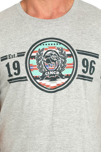 Cinch Men's 1996 Graphic Logo T-Shirt in Grey