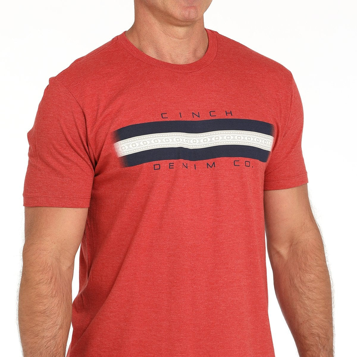 Cinch Men's Denim Co Graphic Logo T-Shirt in Red
