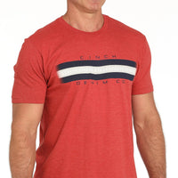 Cinch Men's Denim Co Graphic Logo T-Shirt in Red