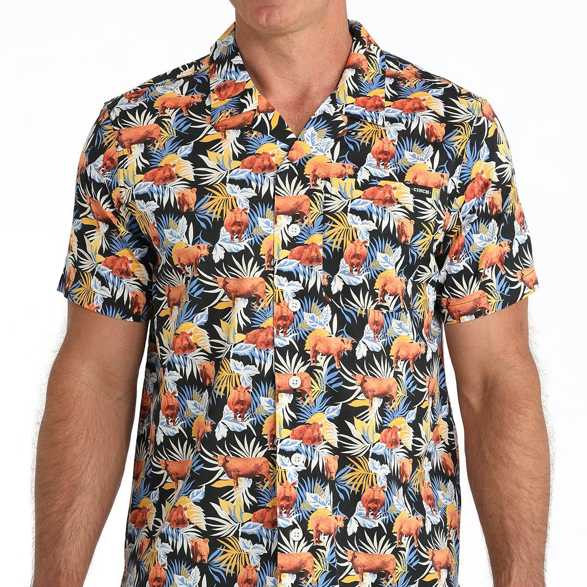 Cinch Men's Aloha Angus Short Sleeve Camp Shirt