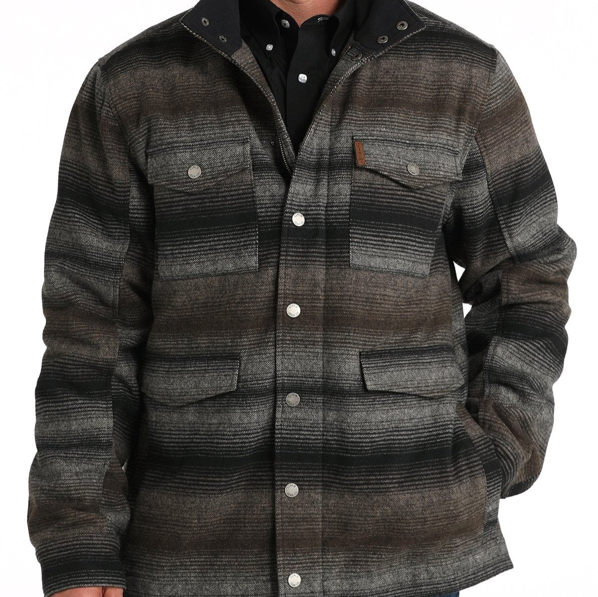 Cinch Men's Southwest Striped Frontier Coat in Gray – Branded