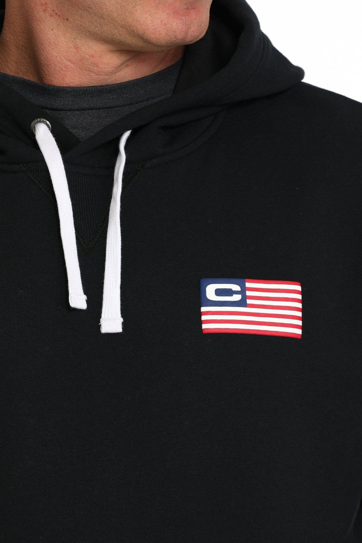 Cinch Men's Vintage American Logo Hoodie in Black