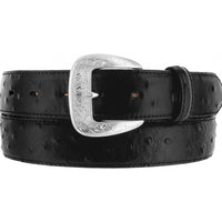 Tony Lama Black Ostrich Print Belt
