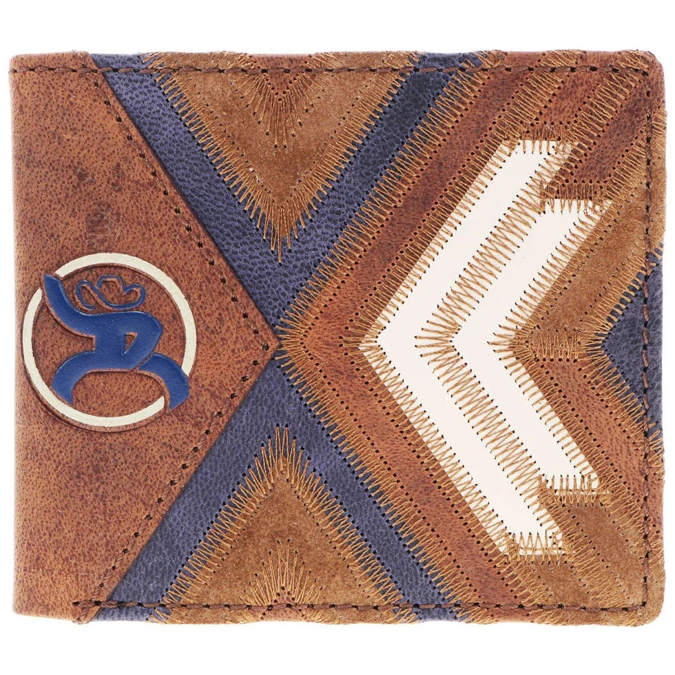 Hooey "Kamali" Roughy Patchwork Leather Bifold Wallet