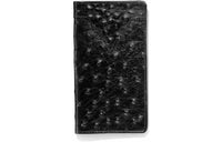 Silver Creek Black Ostrich Print Rodeo Wallet