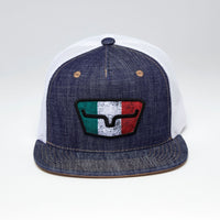 Kimes Ranch Tri Color Denim Trucker Cap