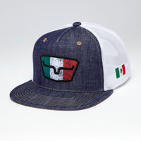 Kimes Ranch Tri Color Denim Trucker Cap