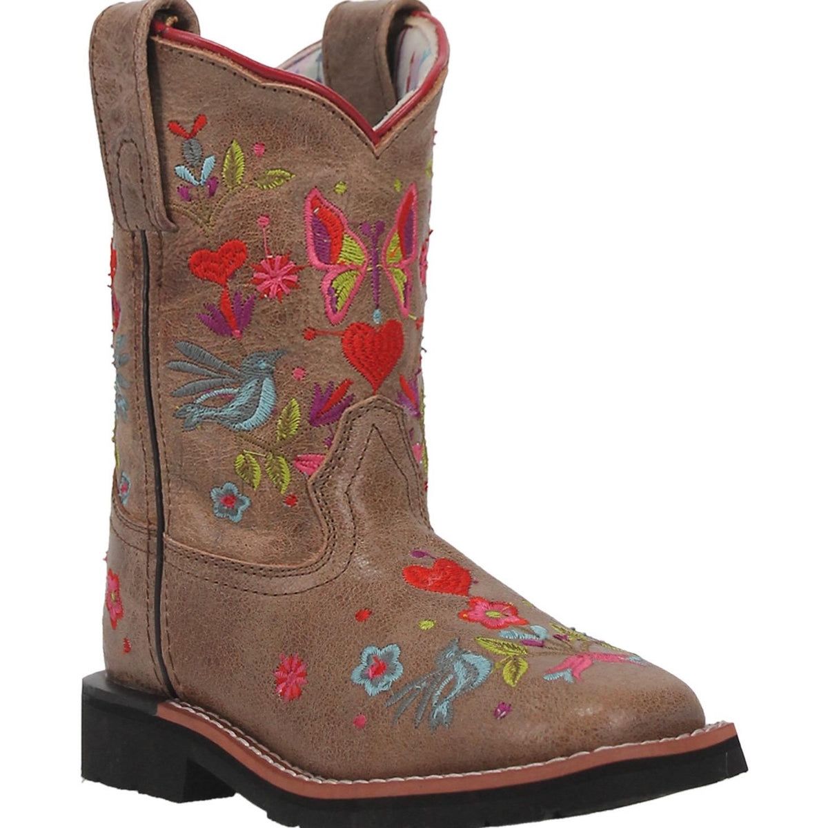Dan Post Girls Fleur Floral Boots in Taupe