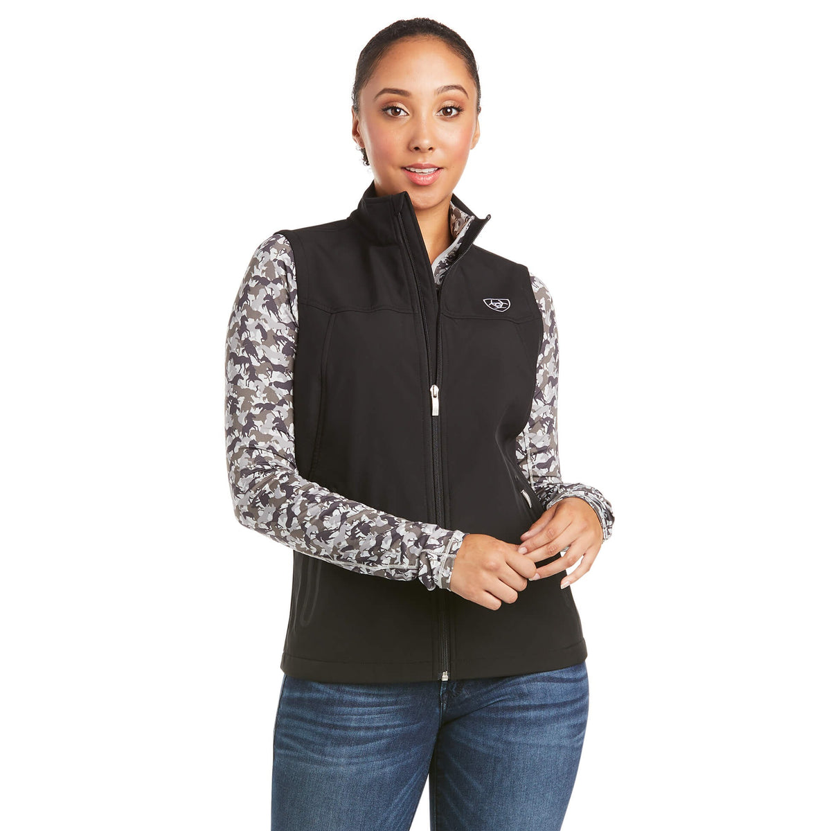 Ariat Women's Logo 2.0 Softshell Vest - Black (Available in Plus Sizes)