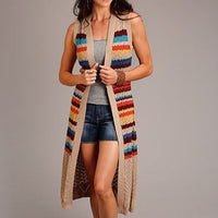 Stetson Women's Knit Sleeveless Sweater Duster