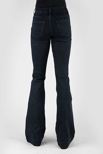 Stetson Women's High Rise Flare Jean in Black