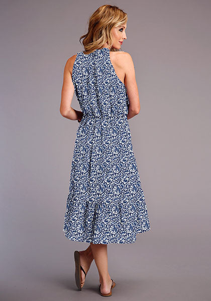 Stetson Women's Indigo Tapestry Print Prairie Dress