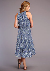 Stetson Women's Indigo Tapestry Print Prairie Dress