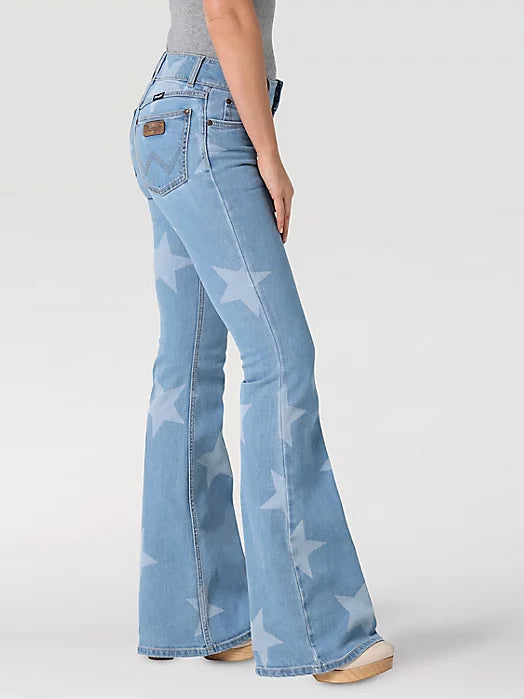 Wrangler Retro Women's Mae Star Flare Jean In Alice – Branded