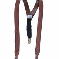 Nocona Men's Brown Embossed Basketweave Suspenders