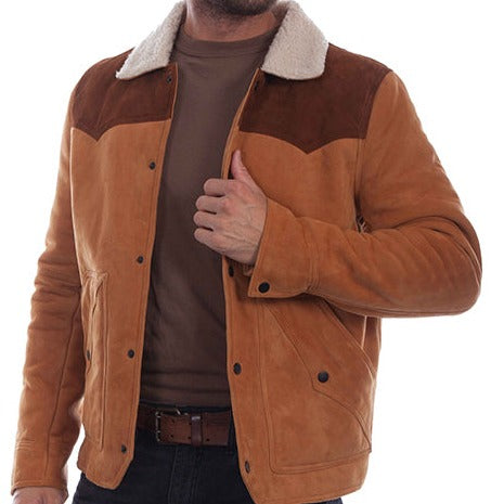 Tan suede sherpa on sale jacket