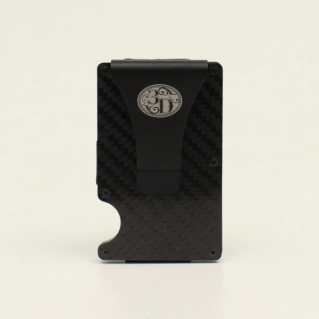 3D RFID Block Smart Wallet in Black