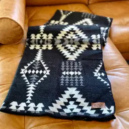Andean Alpaca Wool Blanket - Black