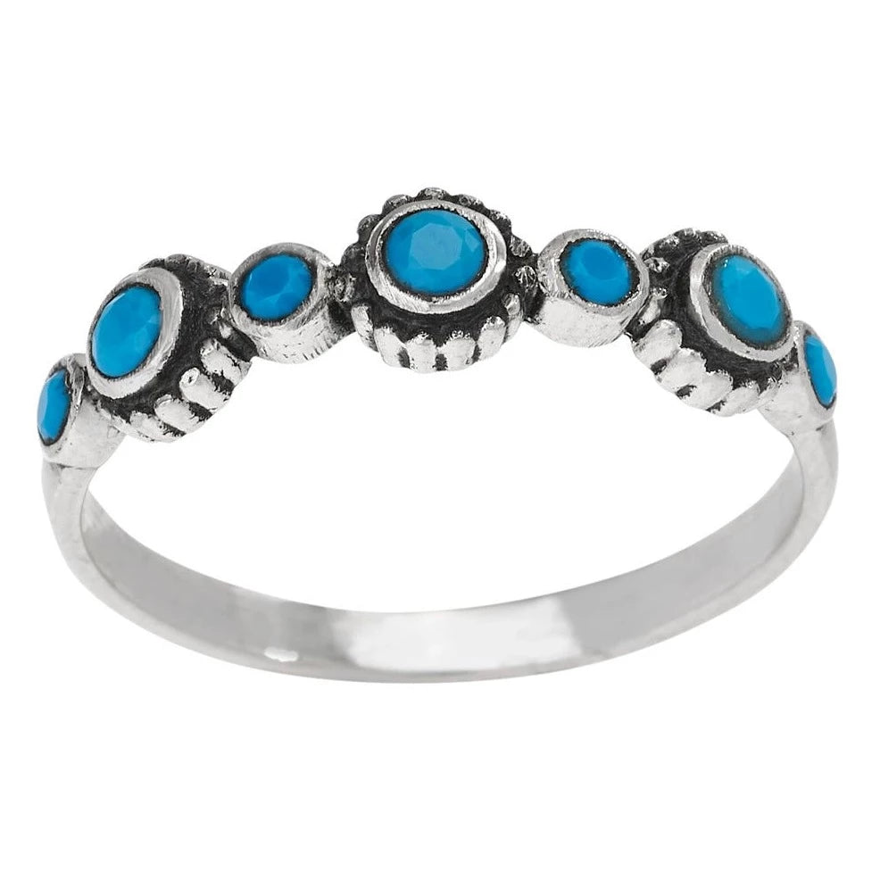 Sterling Silver 7 Stone Ring