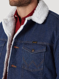 Wrangler Men's Cowboy Cut Sherpa Lined Denim Jacket