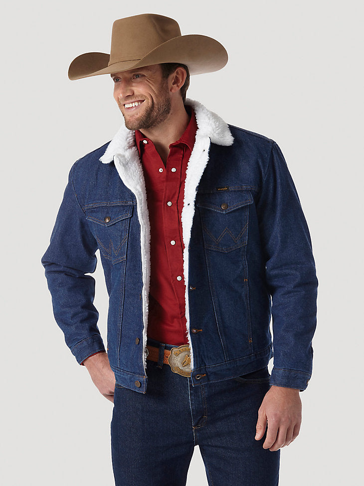 Men's Denim Trucker Jacket in Cowboy Mid Wash