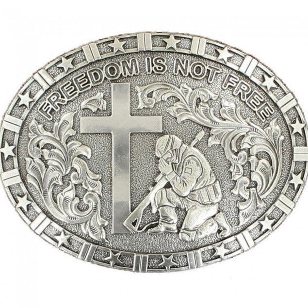 Nocona Freedom is Not Free Belt Buckle
