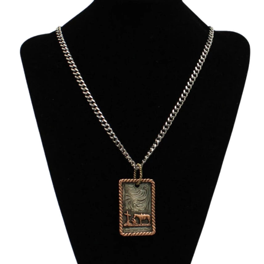Mens cowboy necklace top