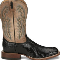 Tony Lama Men's Castillo Full Quill Ostrich Boot-Black