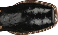 Tony Lama Men's Castillo Full Quill Ostrich Boot-Black
