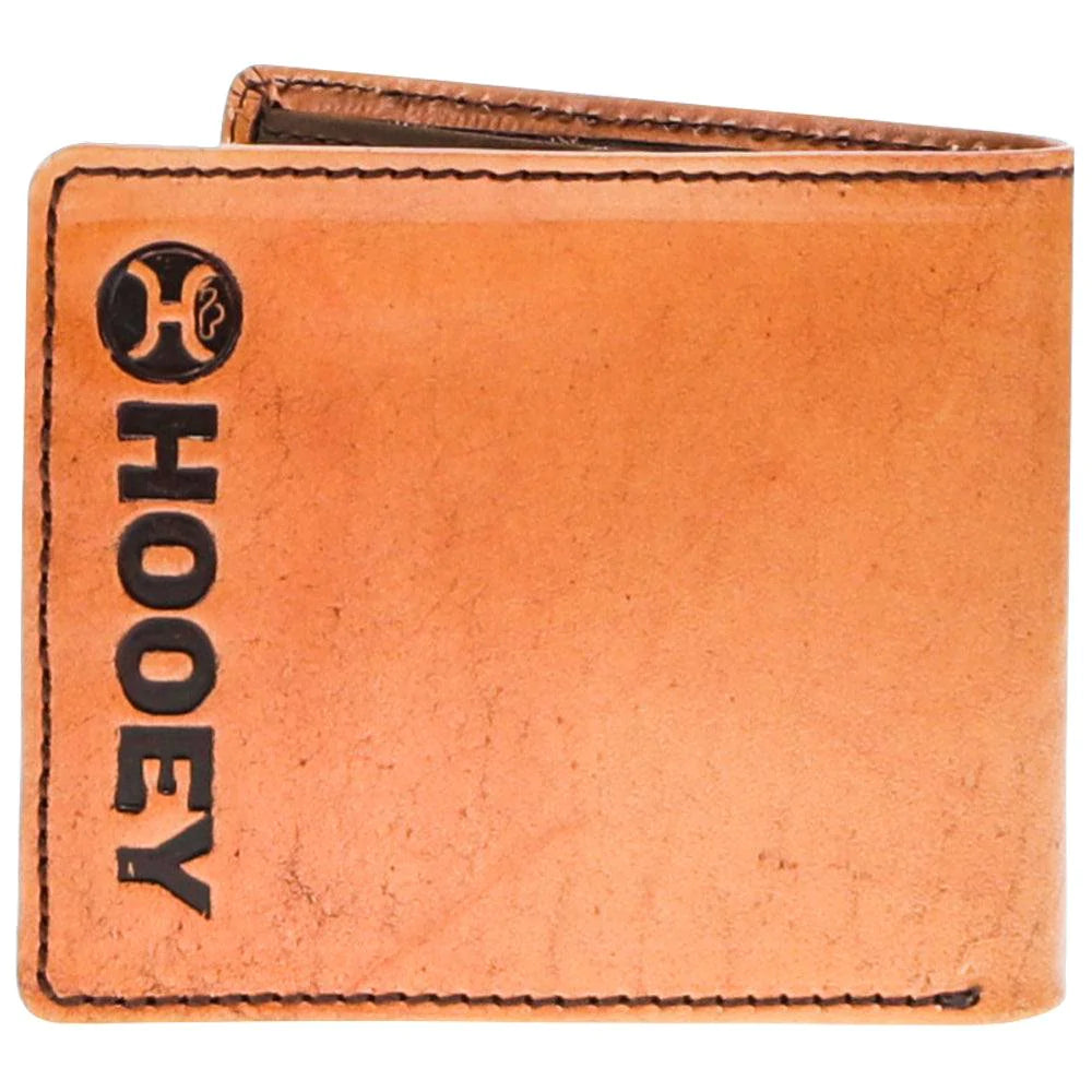 Hooey "Phoenix" Bi-fold Wallet in Tan and Turquoise