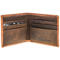 Hooey "Phoenix" Bi-fold Wallet in Tan and Turquoise