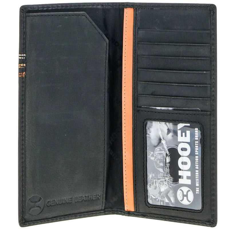 Hooey "Ranger" Black With Embroidered Accents Rodeo Wallet