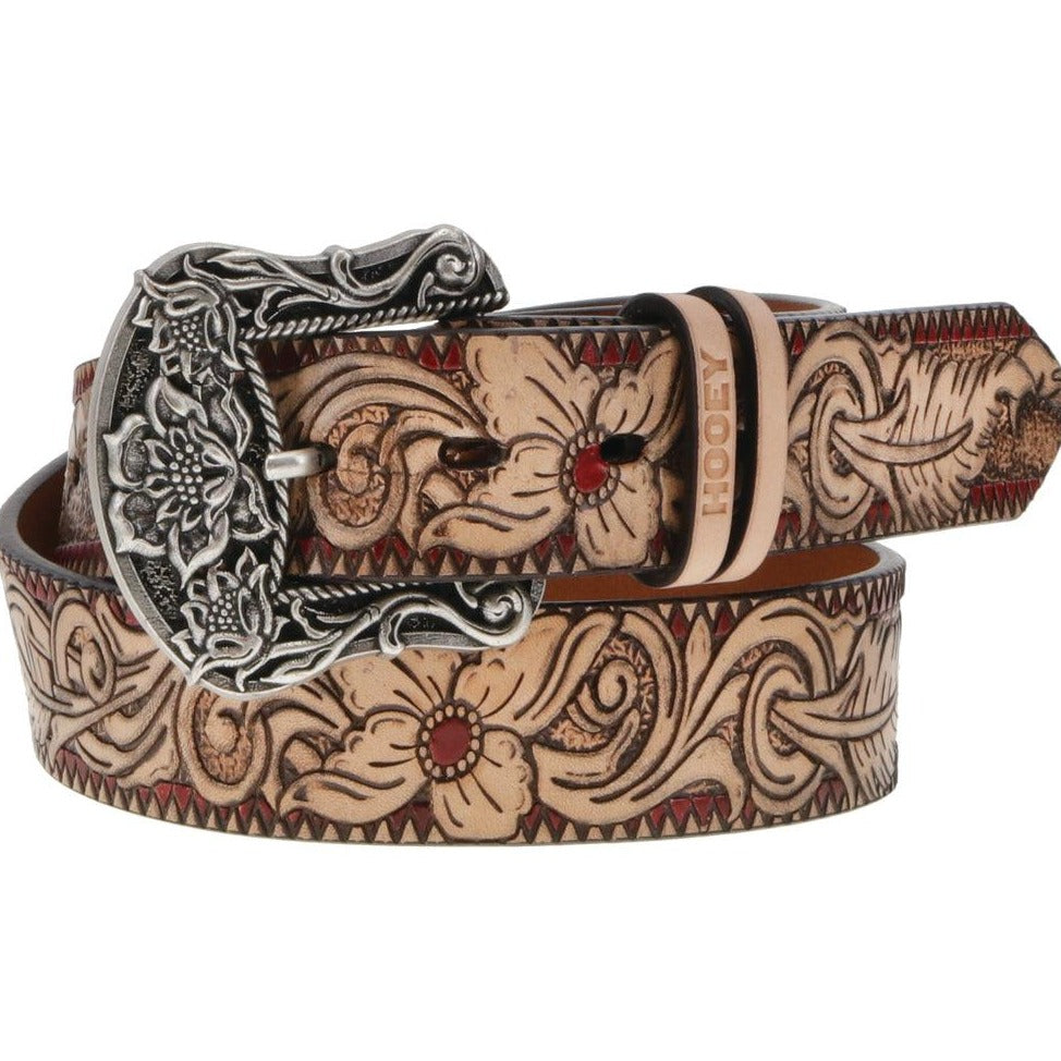 Hooey Women's Floral Tooled Belt