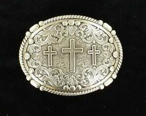 ✚A&G Oval Cross Belt Buckle✚廃盤希少モデル* A&G Rock N' Roll Oval Cross Belt Buckle
