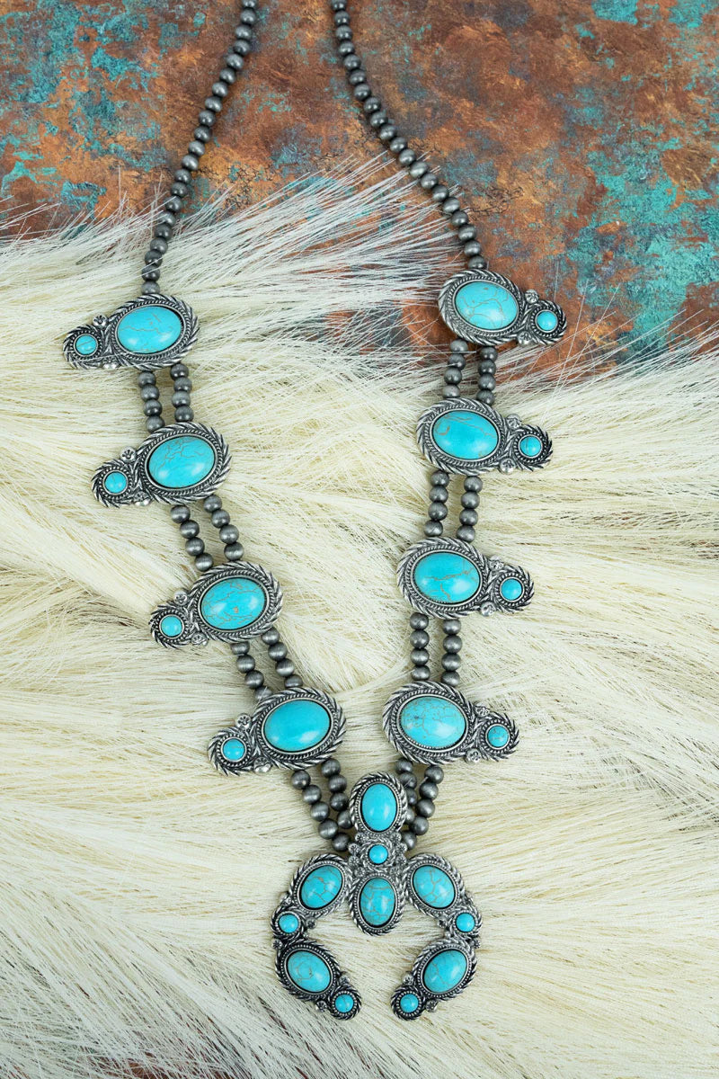 Turquoise Squash Pendant Necklace