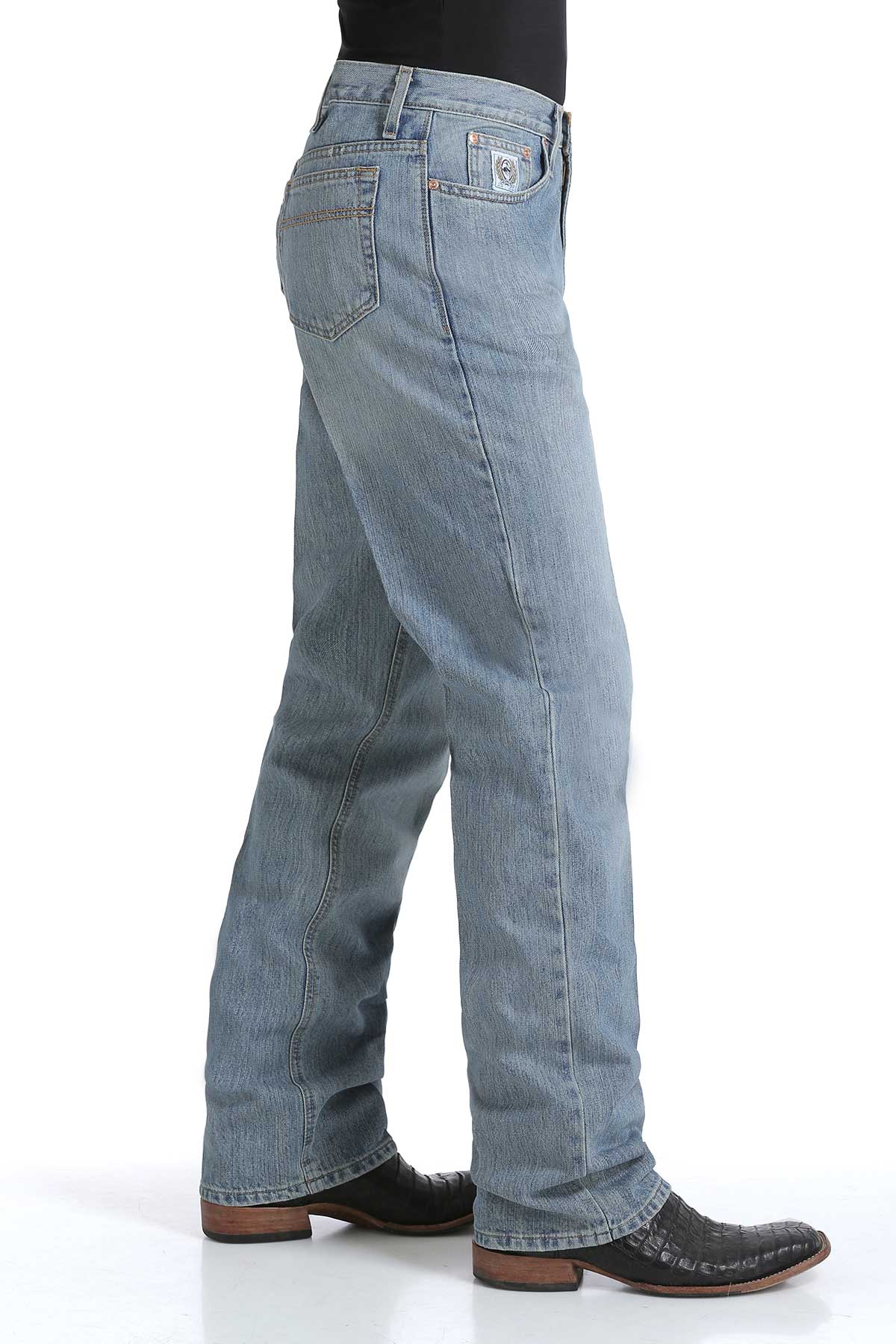 Cinch Men's White Label Relaxed Straight in Light Stonewash