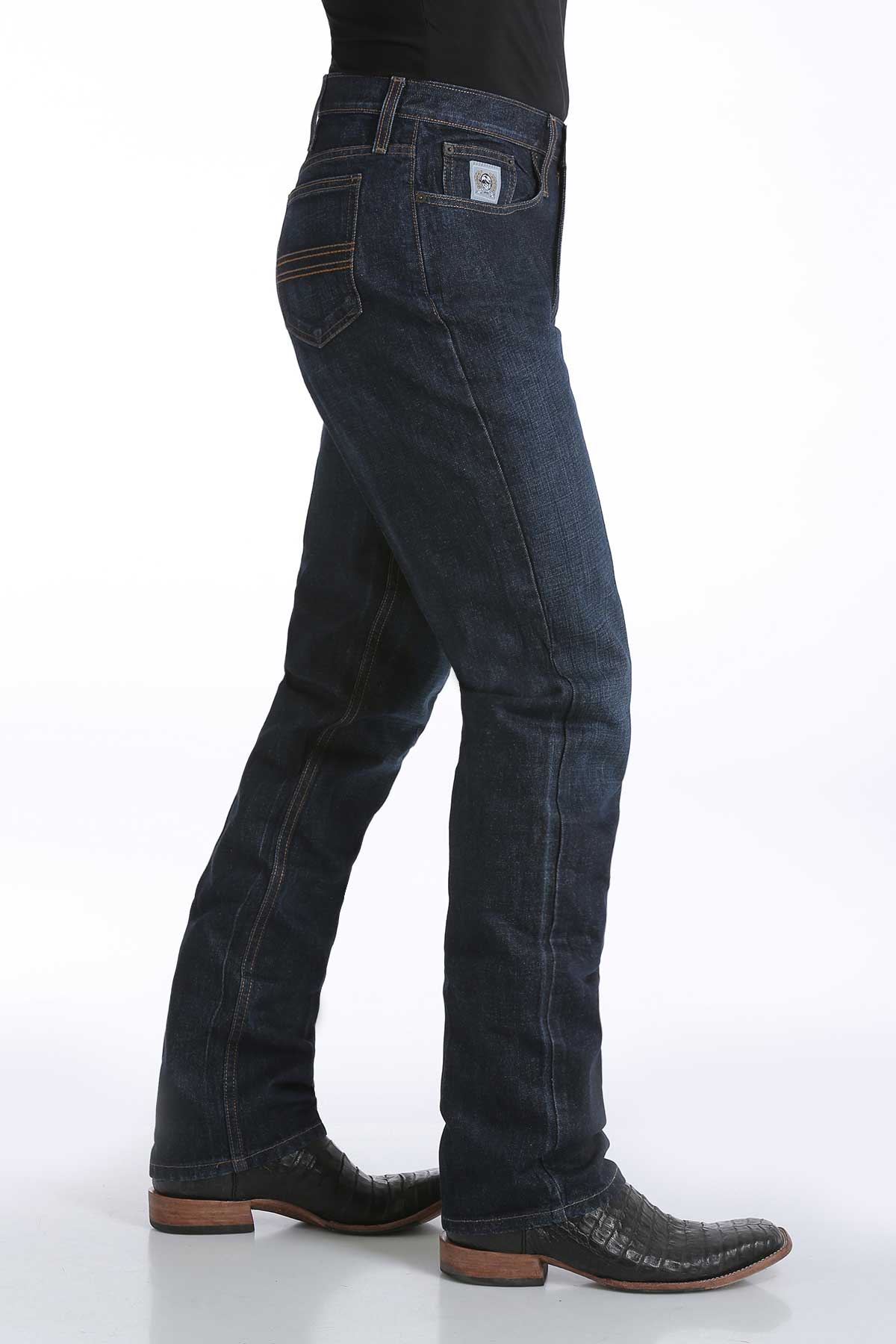 Cinch Men's Silver Label Slim Fit Jean- Dark Stone