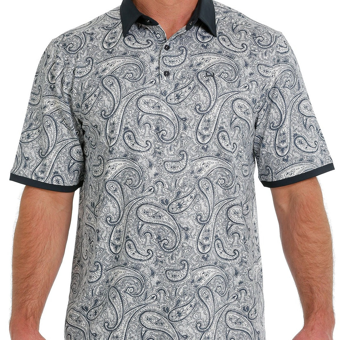 Cinch Men s Paisley Sublimated Print Polo Shirt