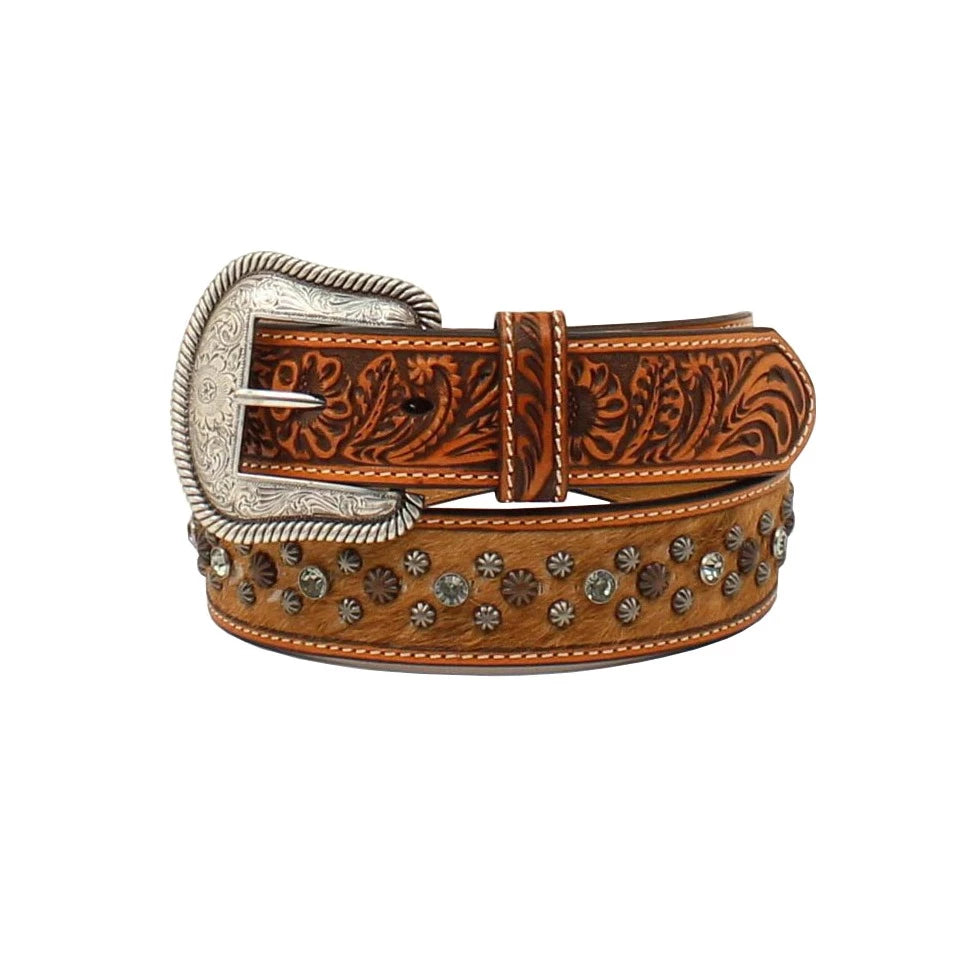 Nocona Women's Hair On Hide Studded Belt